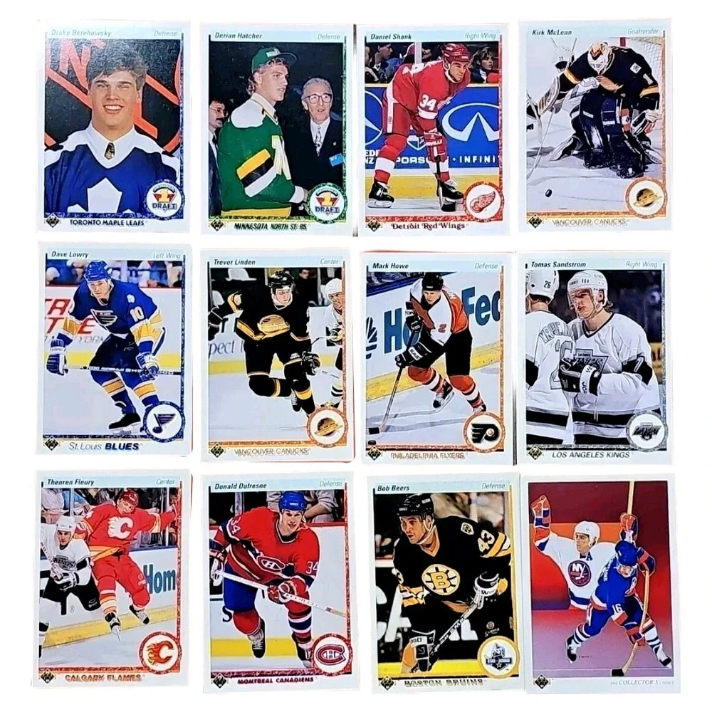 Upper Deck 1991-92 NHL Hockey Card Lot 12ct Set Vintage Trevor Linden Mark Howe